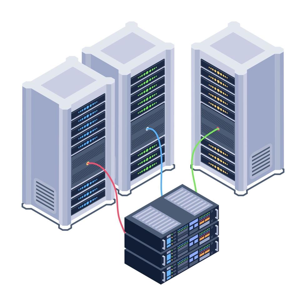 Server Racks and Room vector