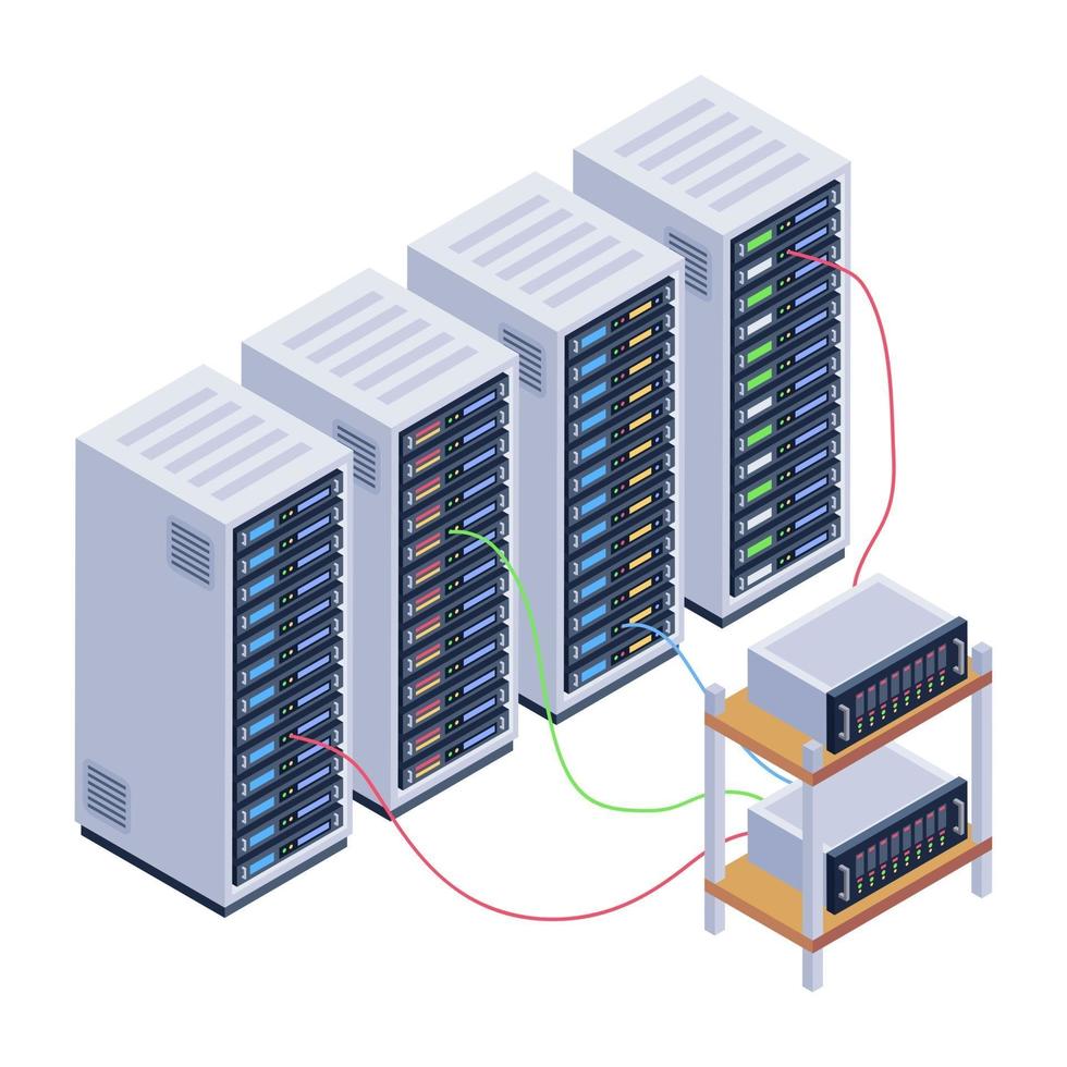 Server Racks and Room vector