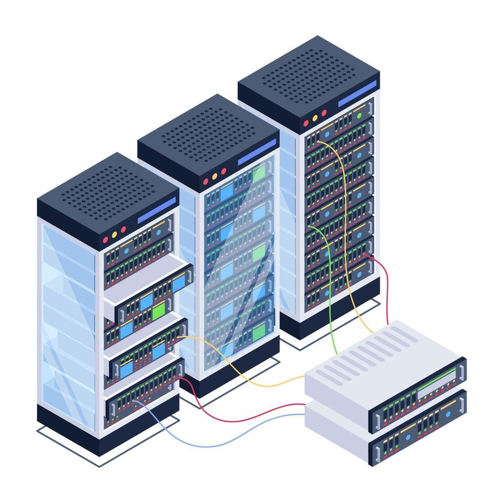 Server Racks and Room vector