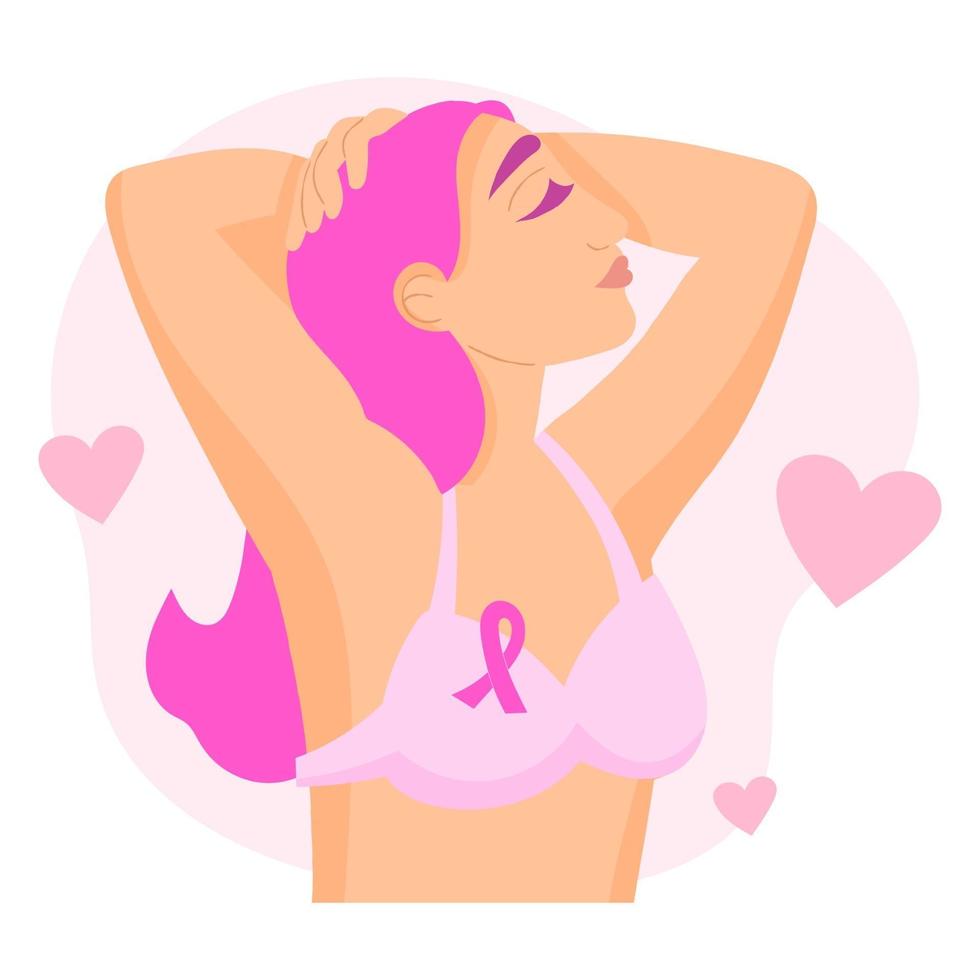 Breast Cancer Awareness Pink Ribbon concept vector