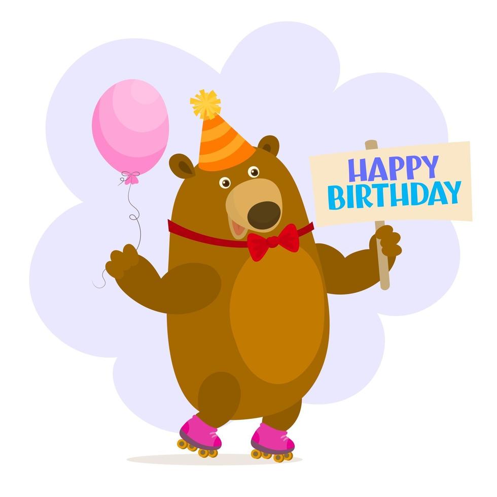 Happy birthday greeting card vector