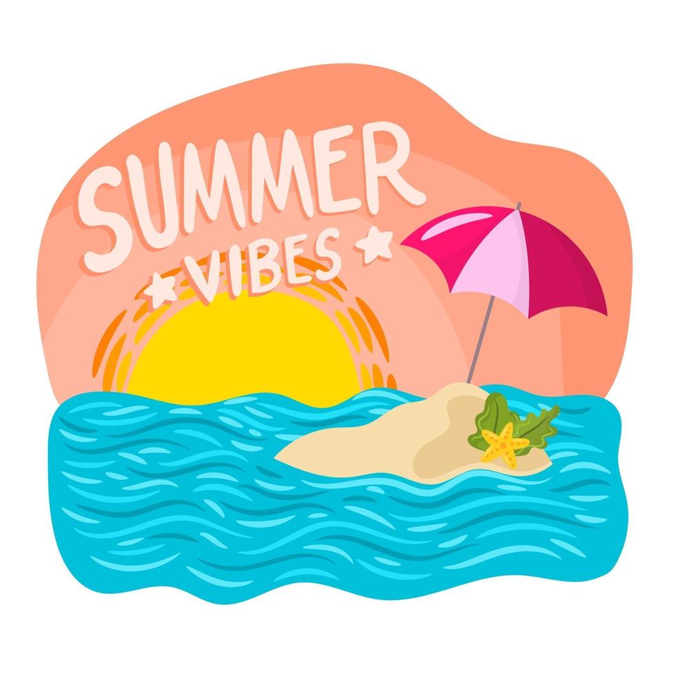 Beautiful seasonal composition for summer time vector