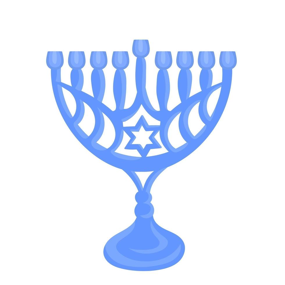 menorah with candles vector
