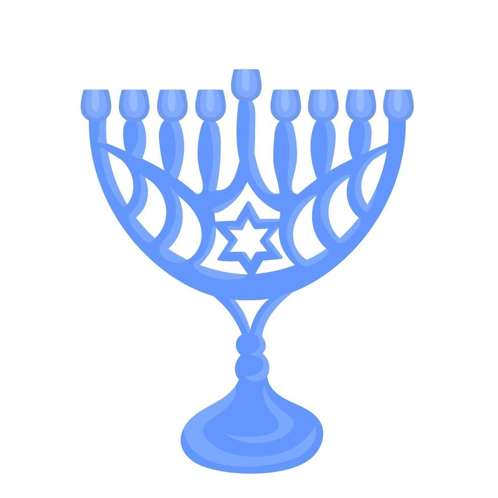 menorah with candles vector