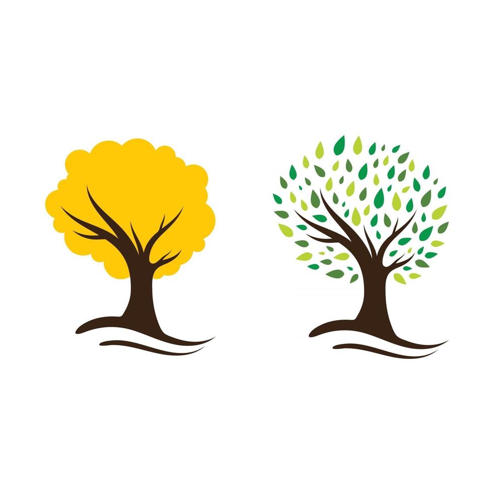 Tree icon logo template vector illustration