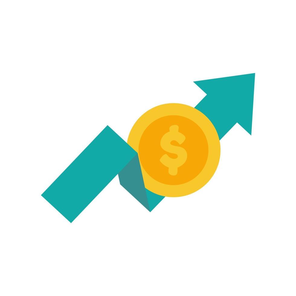 Tree Dollar Coins Vector Growing business investment income concept