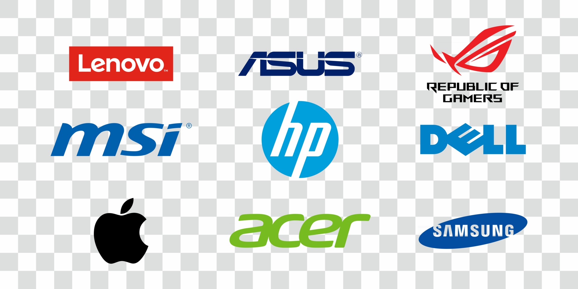Computer Brand Logos International Technology Editorial Icons 