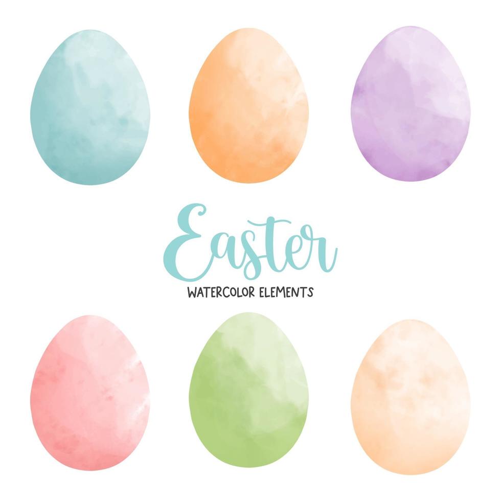 Watercolor Easter Eggs, Easter Element. Vector illustration