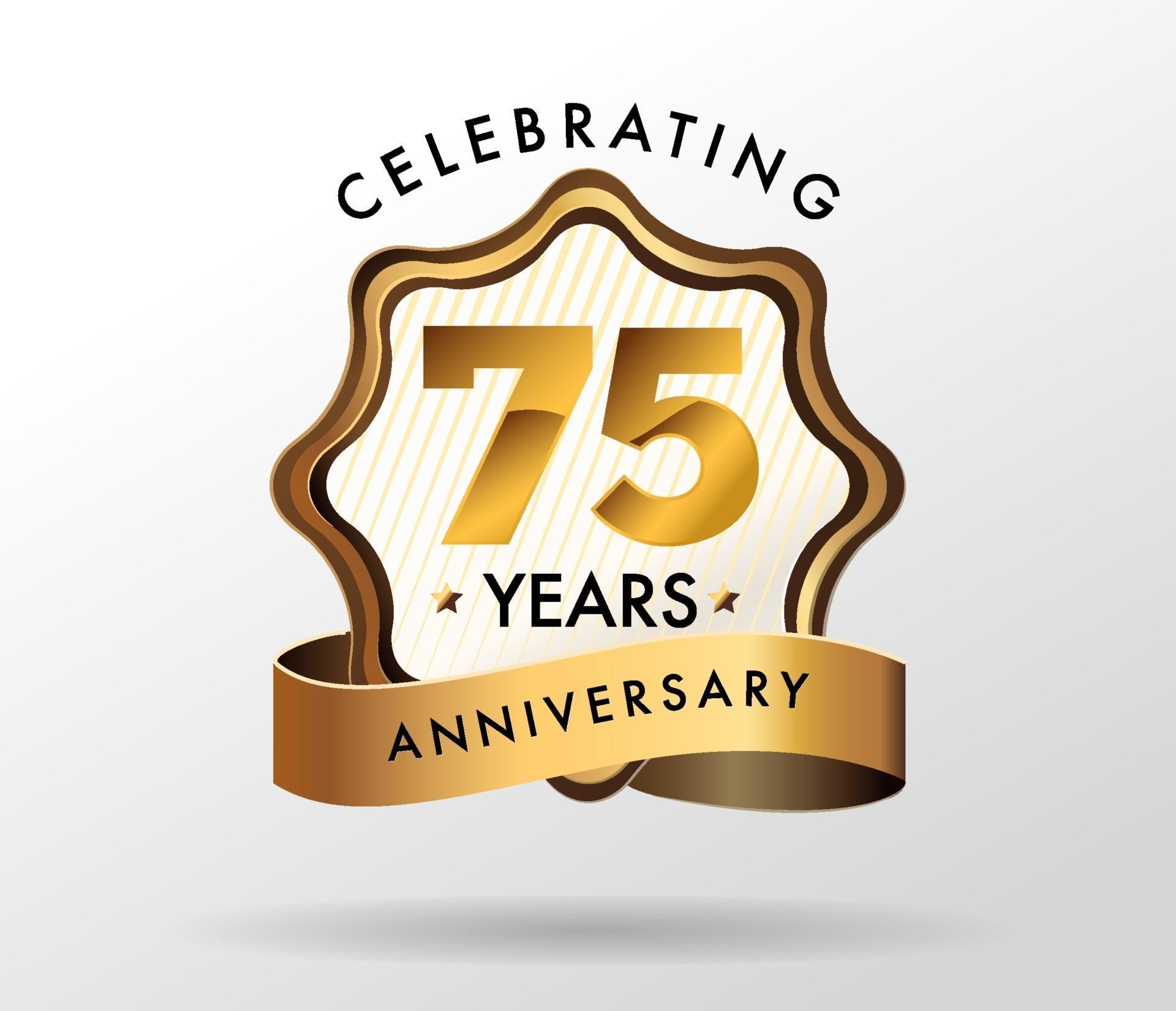 75 years anniversary celebration logotype. anniversaries logo set