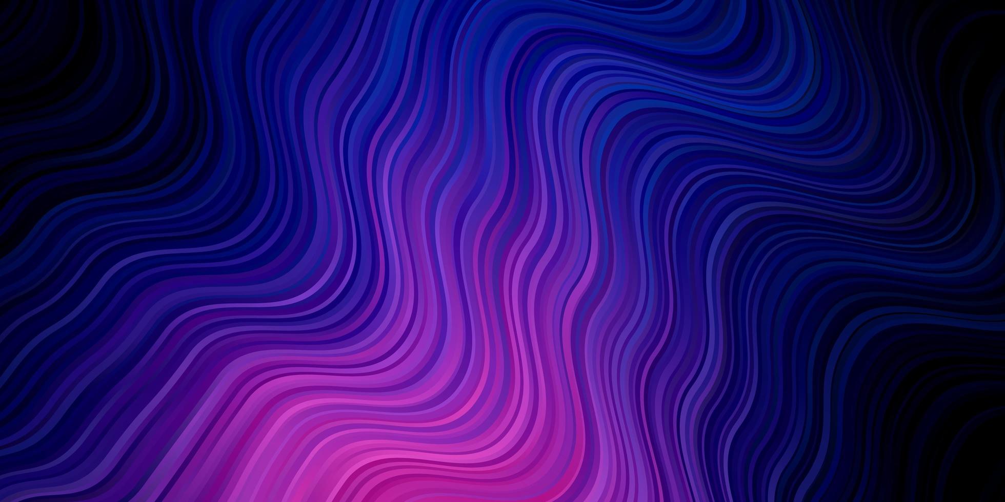 Dark Pink, Blue vector background with curves.