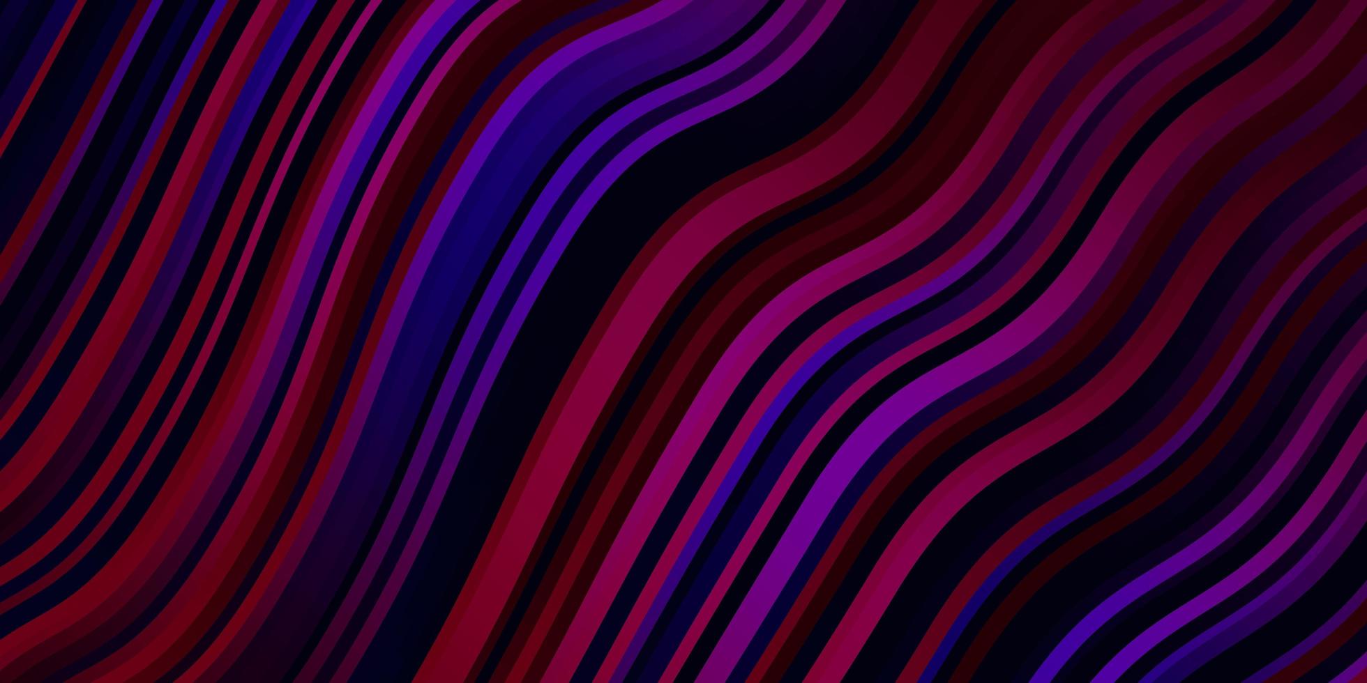 Dark Pink, Blue vector template with curved lines.