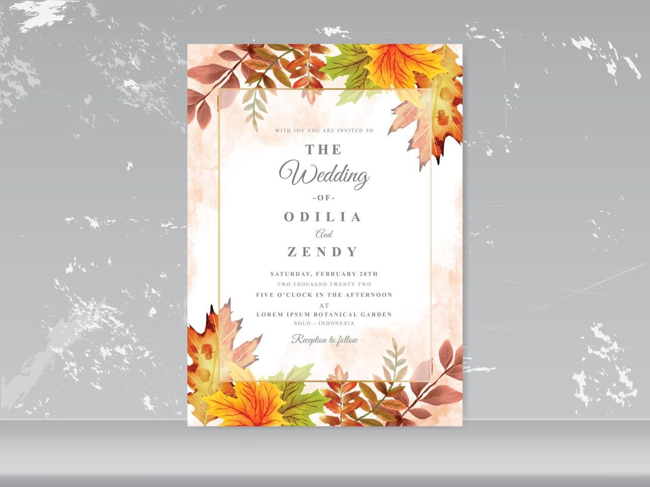 Wedding cards template  beautiful floral design vector