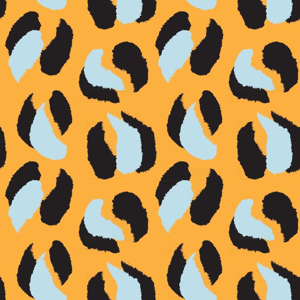Orange Animal Leopard Seamless Pattern Background vector
