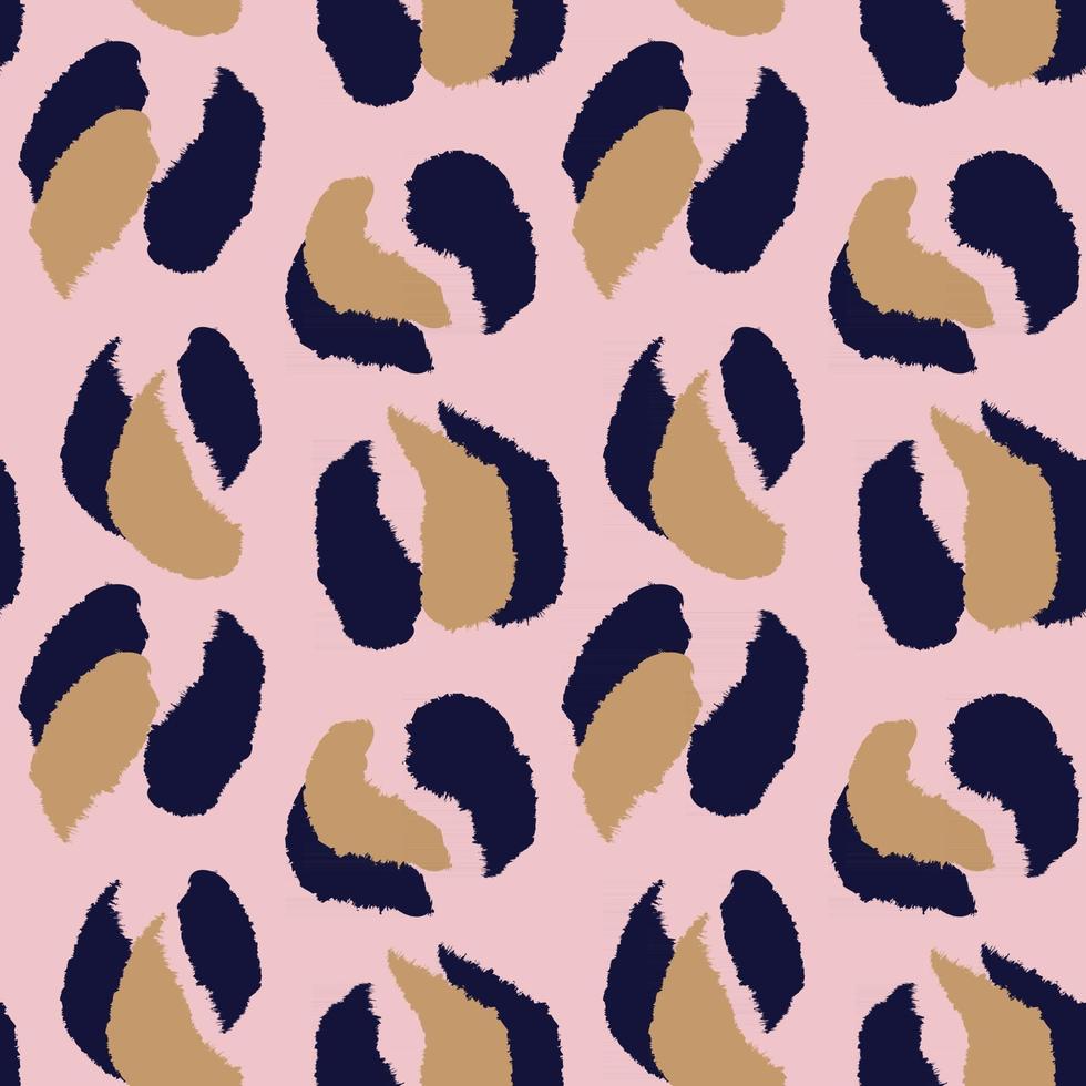Pink Navy Animal Leopard Seamless Pattern Background vector