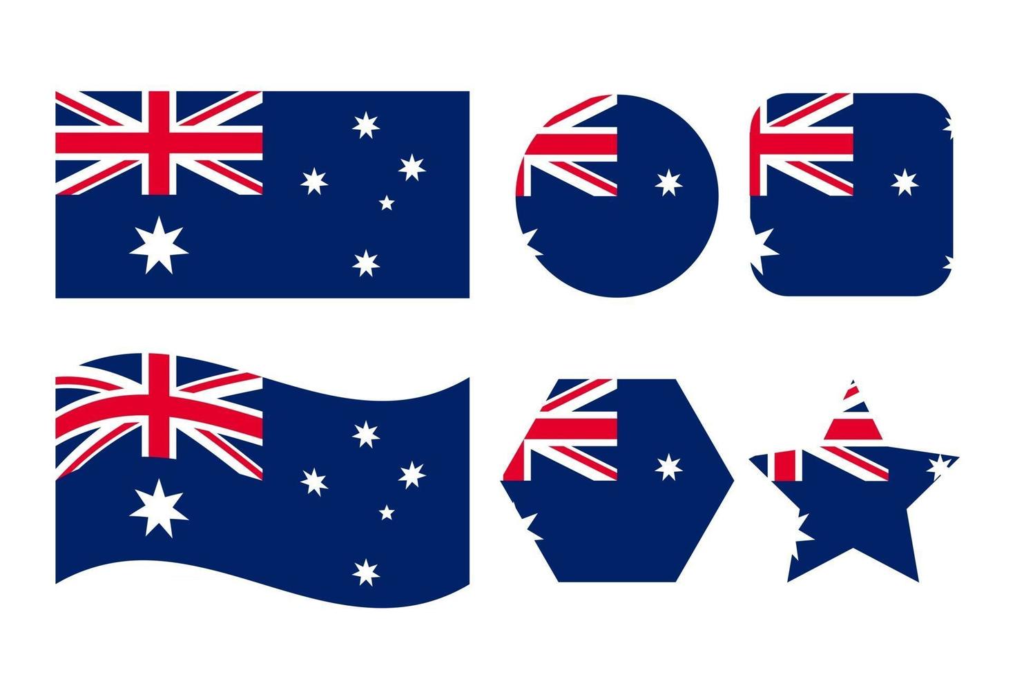 Australia flag simple illustration for independence day or election vector
