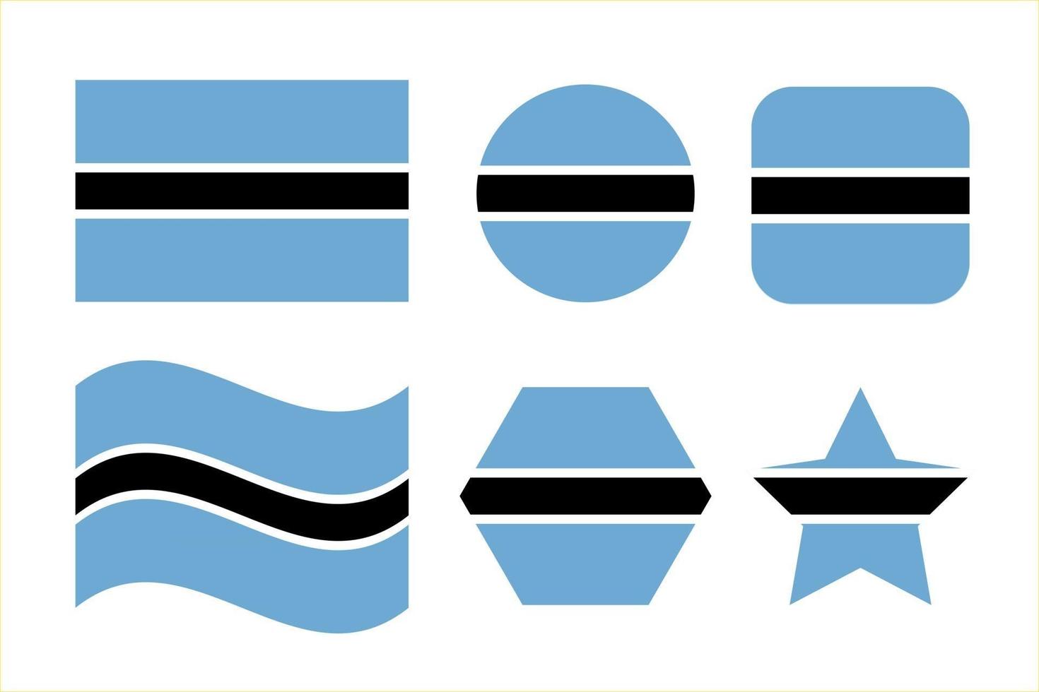 Ilustración simple de la bandera de botswana para el día de la independencia o las elecciones vector