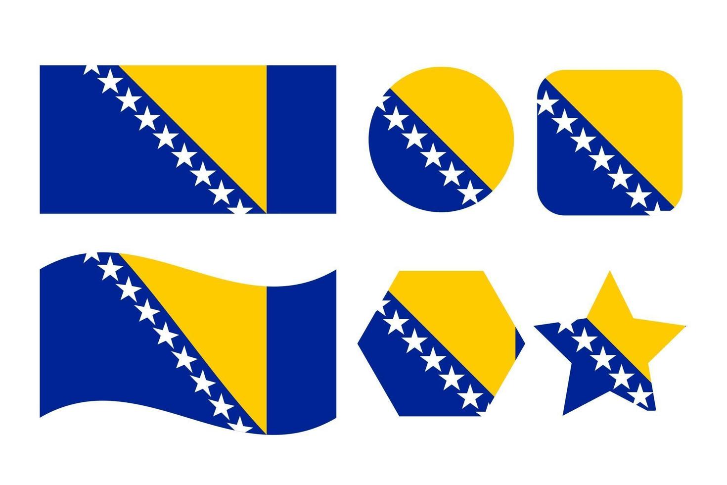 bosnia y herzegovina, bandera, simple, ilustración, para, independencia, día, o, elección vector