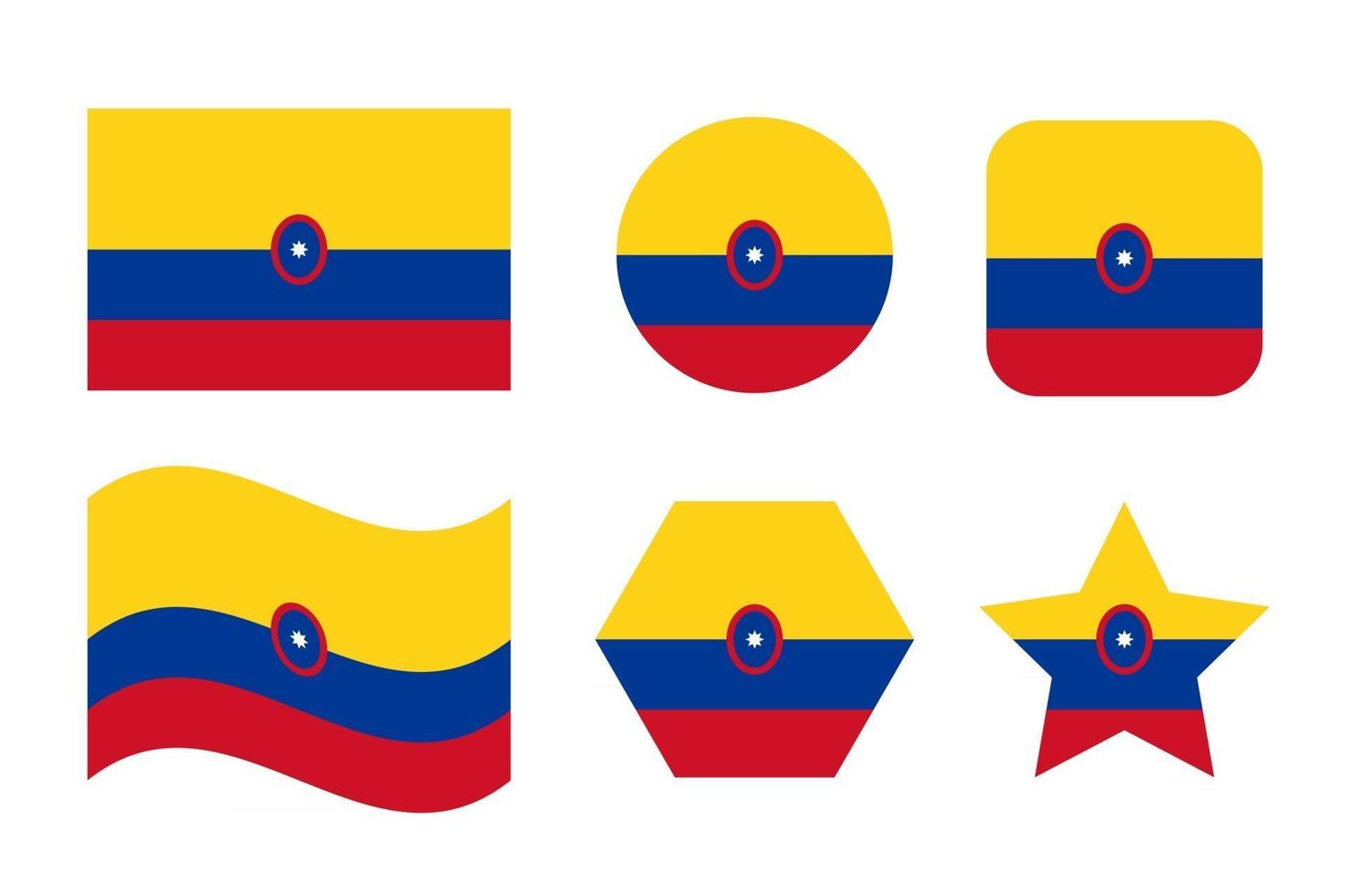 Colombia flag simple illustration for independence day or election vector