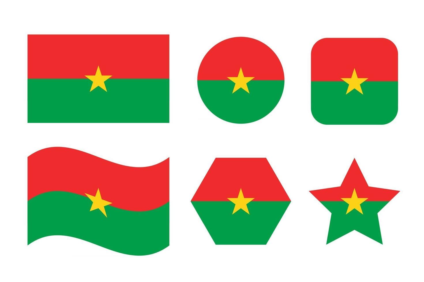 Burkina Faso flag simple illustration for independence day or election vector