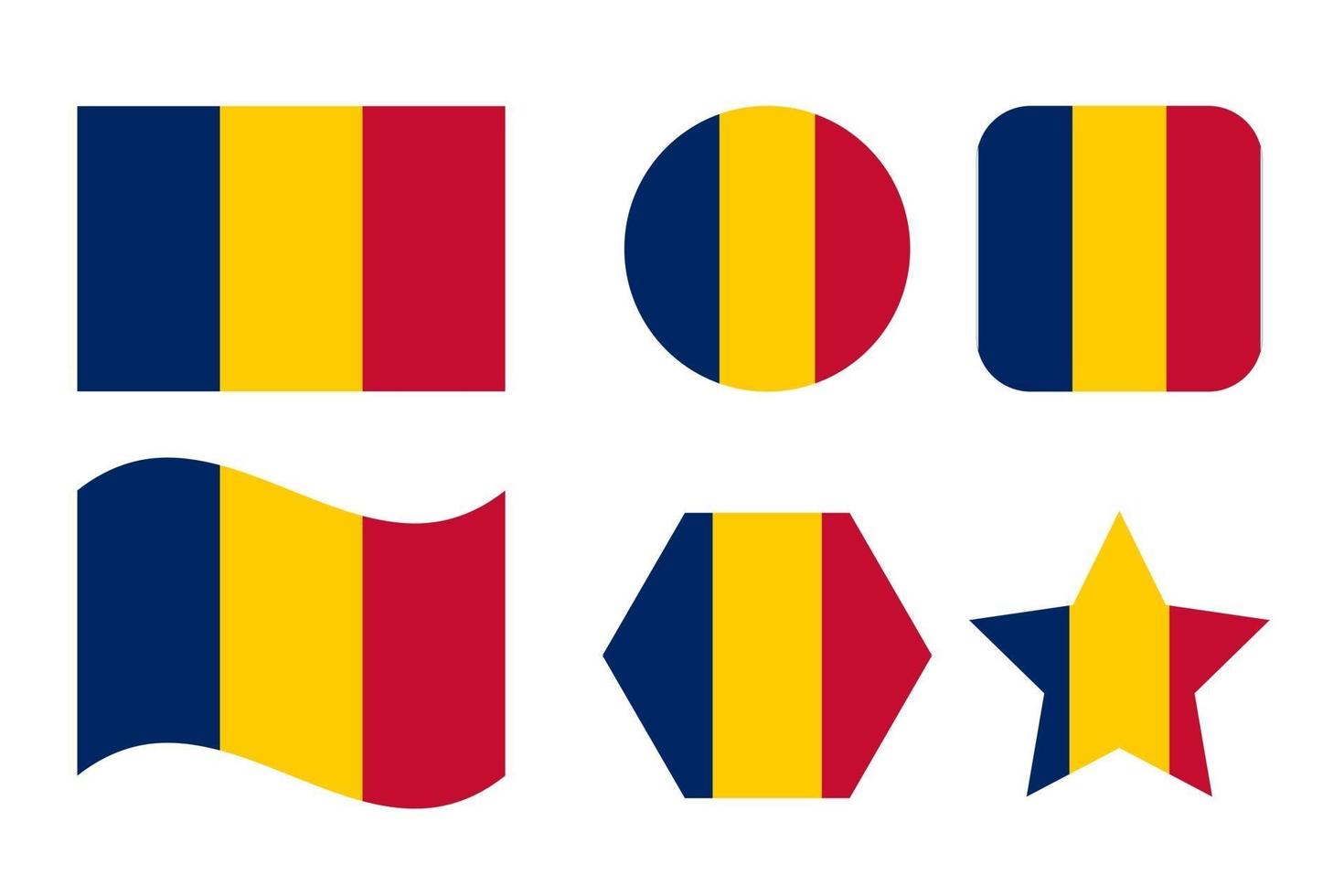 Chad flag simple illustration for independence day or election vector