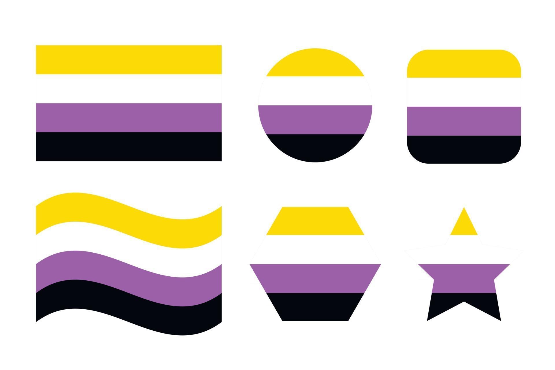 Non Binary Pride Flag Sexual Identity Pride Flag 2897648 Vector Art At Vecteezy 