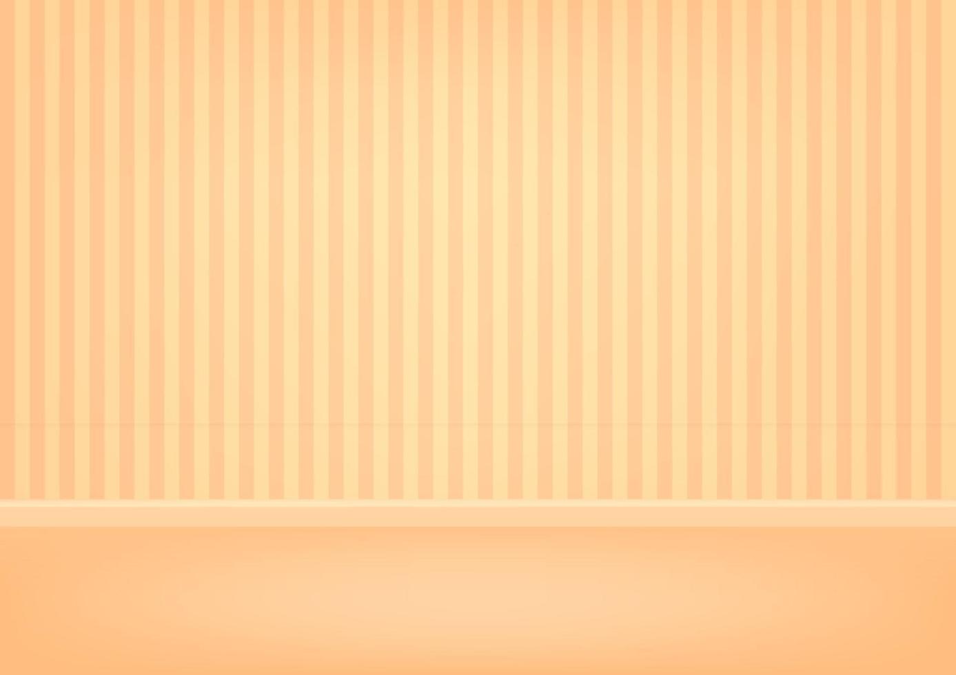 Pastel yellow wall background. Wall and floor line design. Room interior. vector