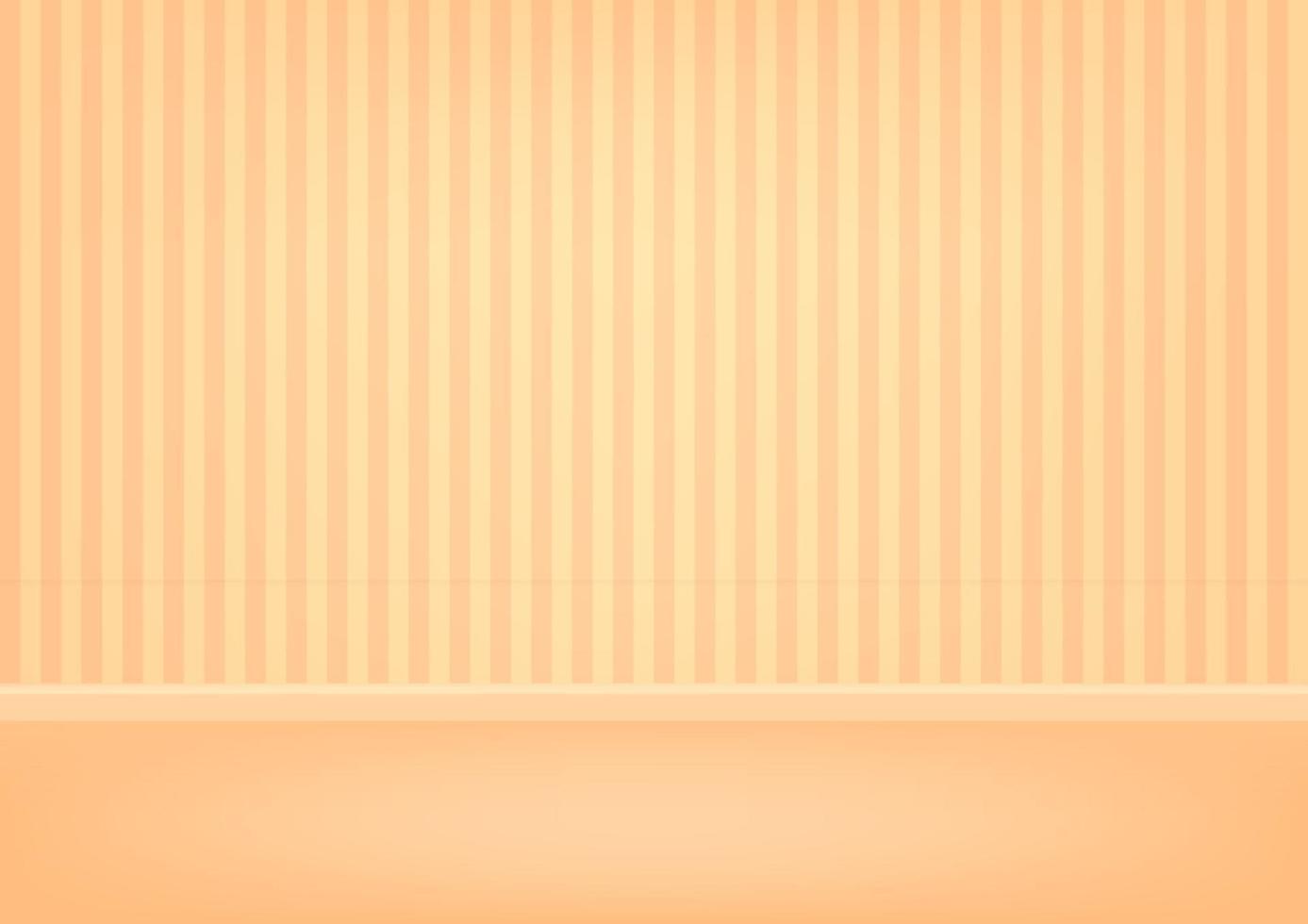 Pastel yellow wall background. Wall and floor line design. Room interior. vector