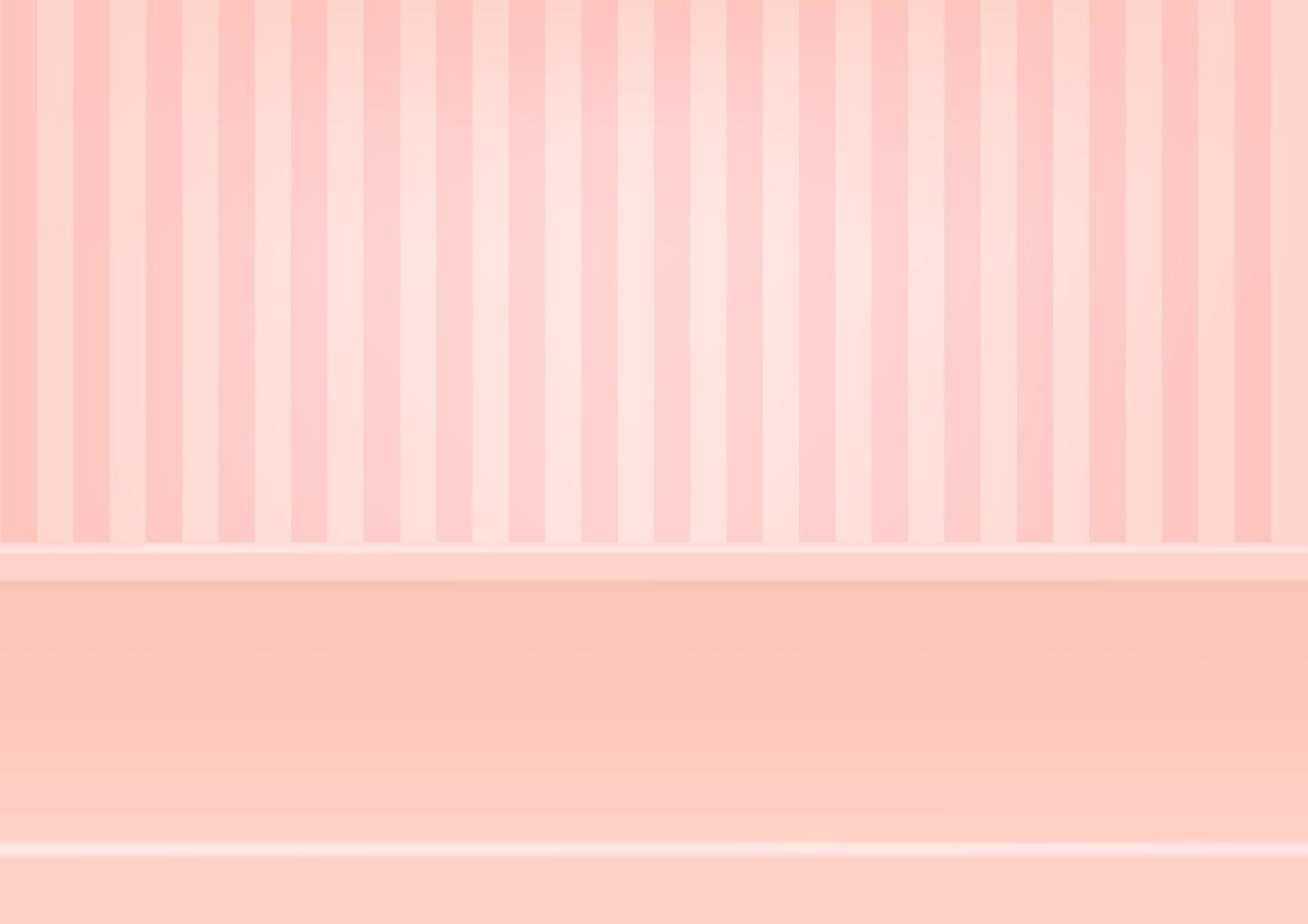 Empty pastel pink shelf, Mock up for display of product. vector