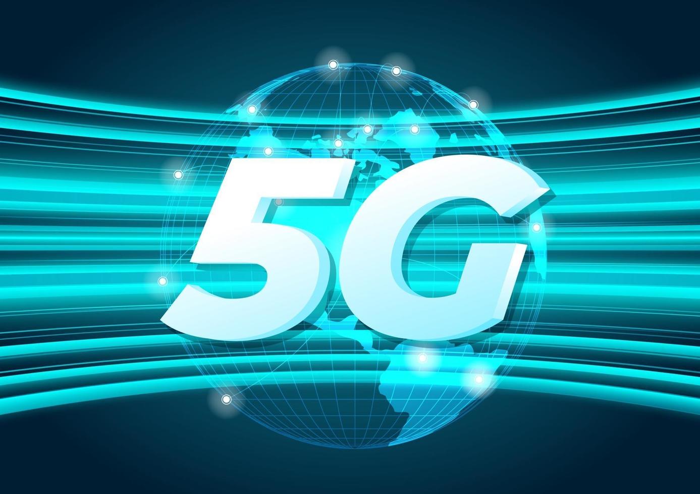 5g velocidad nueva conexión inalámbrica a internet wifi global. vector