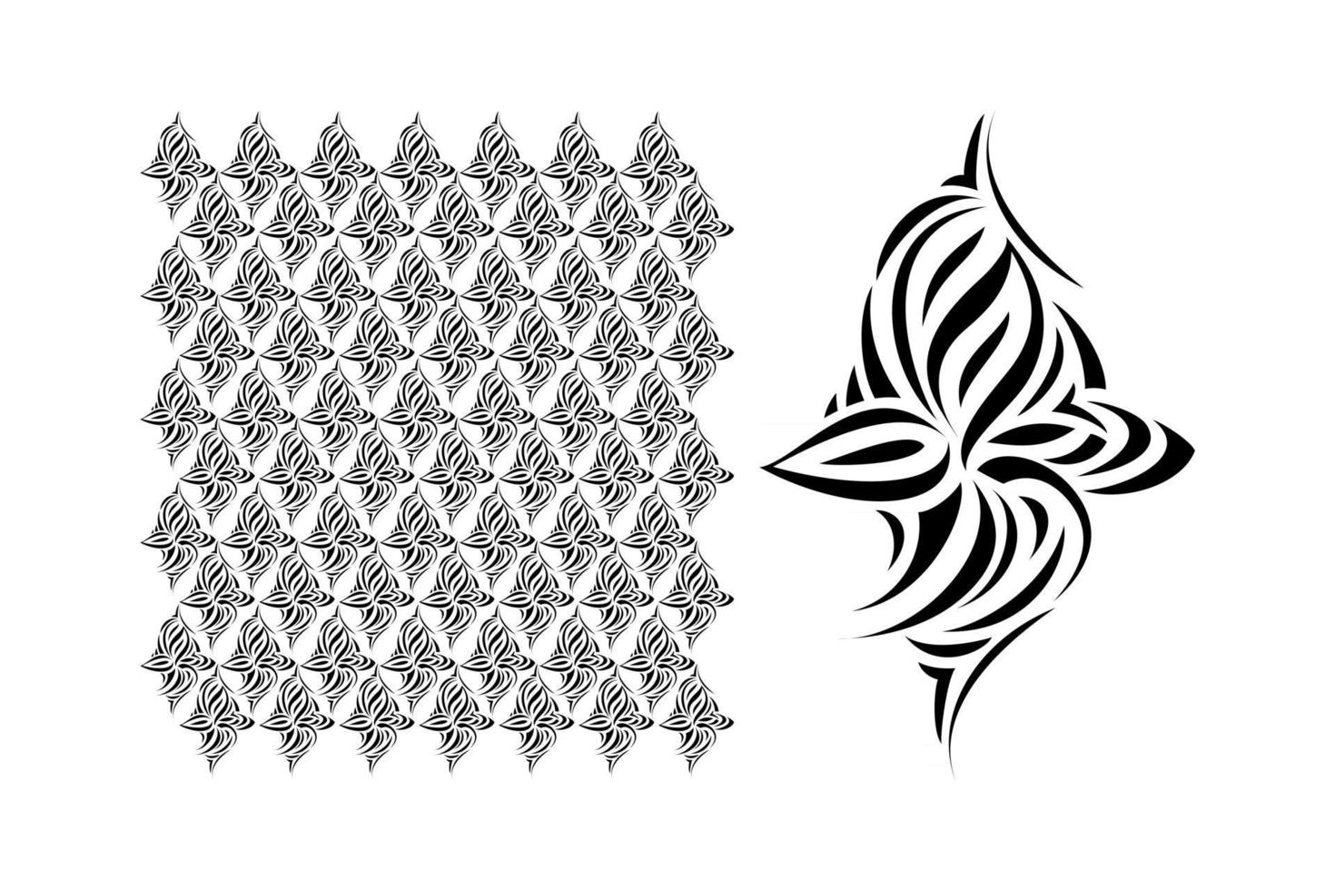 asymmetrical pattern of rounded lines vector