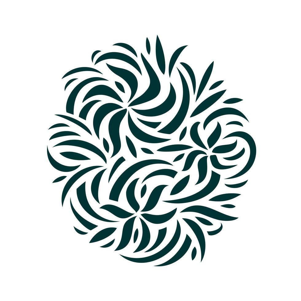 asymmetric pattern of smooth lines vector