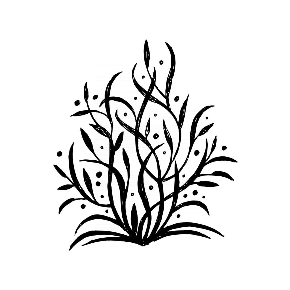 decorative bush on a white background vector