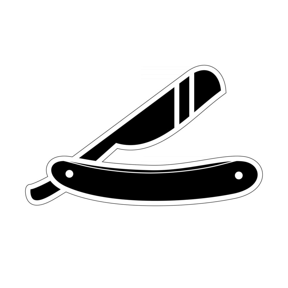 straight razor icon vector