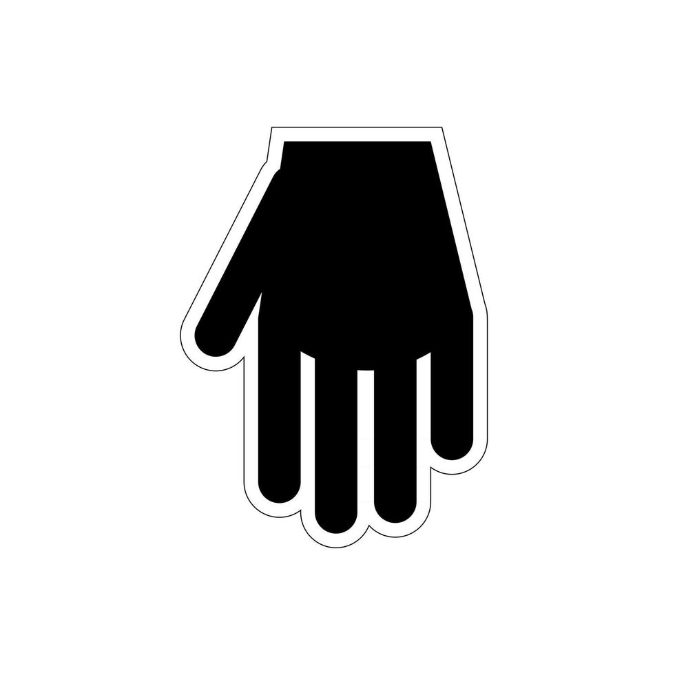 glove icon on white background vector