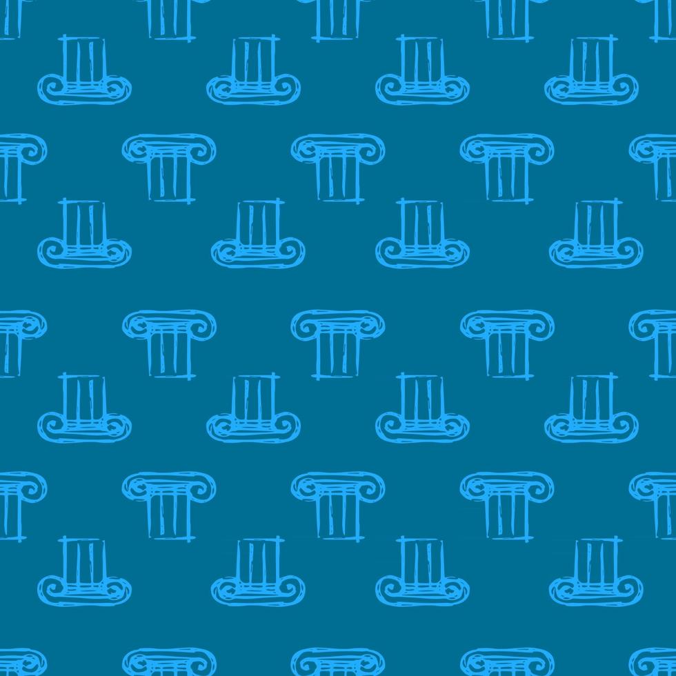 Greek column. seamless pattern with elements of architecture vector