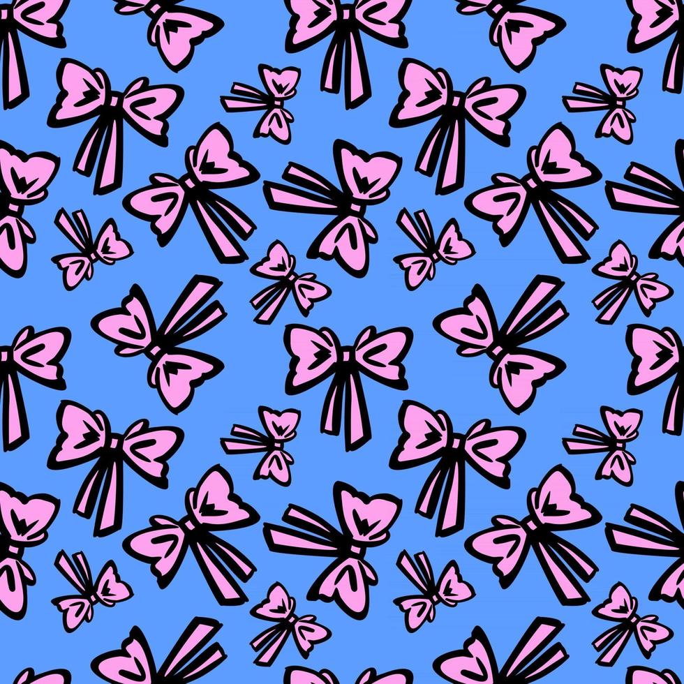 bows seamless pattern vector