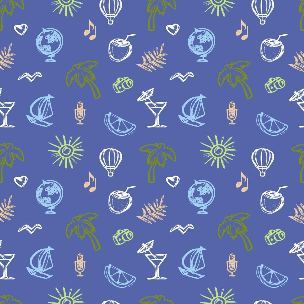 summer seamless background vector