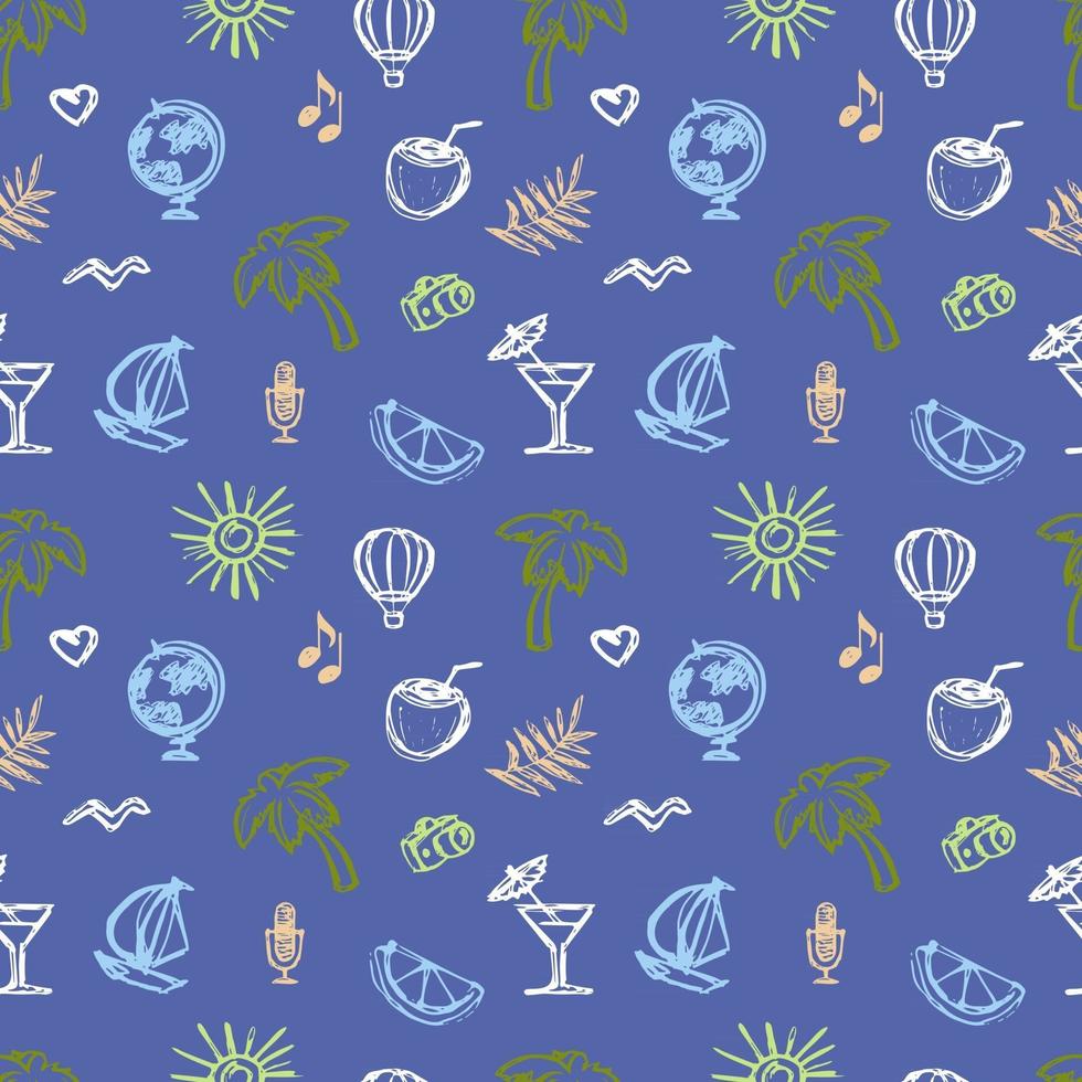 summer seamless background vector