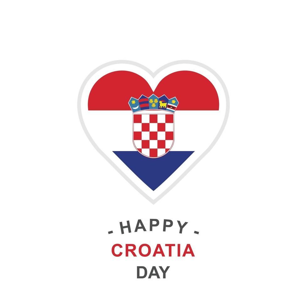 Ilustración de vector de diseño de día de croacia