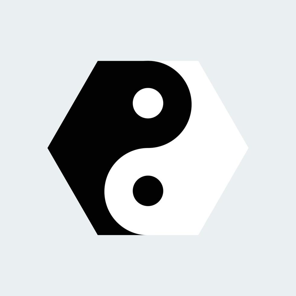 Taijitu Symbol Black and white yin yang on a white background vector