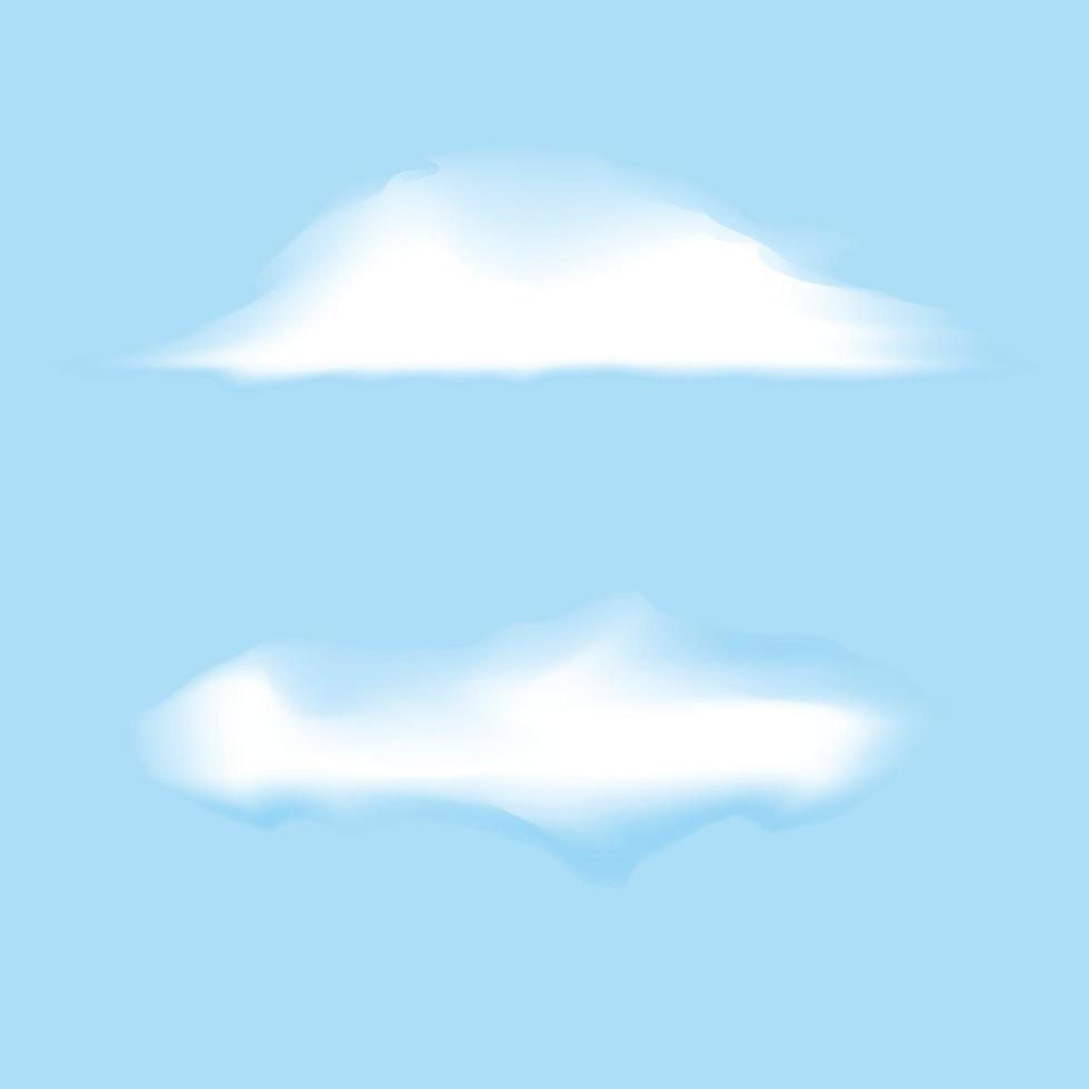 Vector set of realistic isolated cloud on the transparent background.