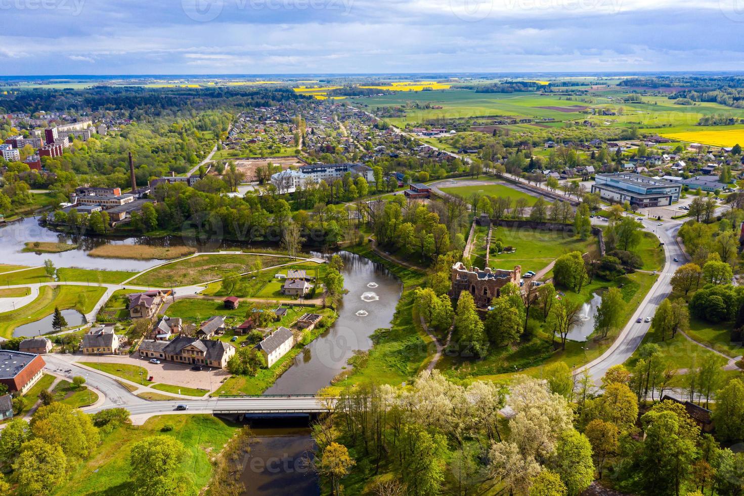 Dobele castle ruins in Dobele, Latvia photo