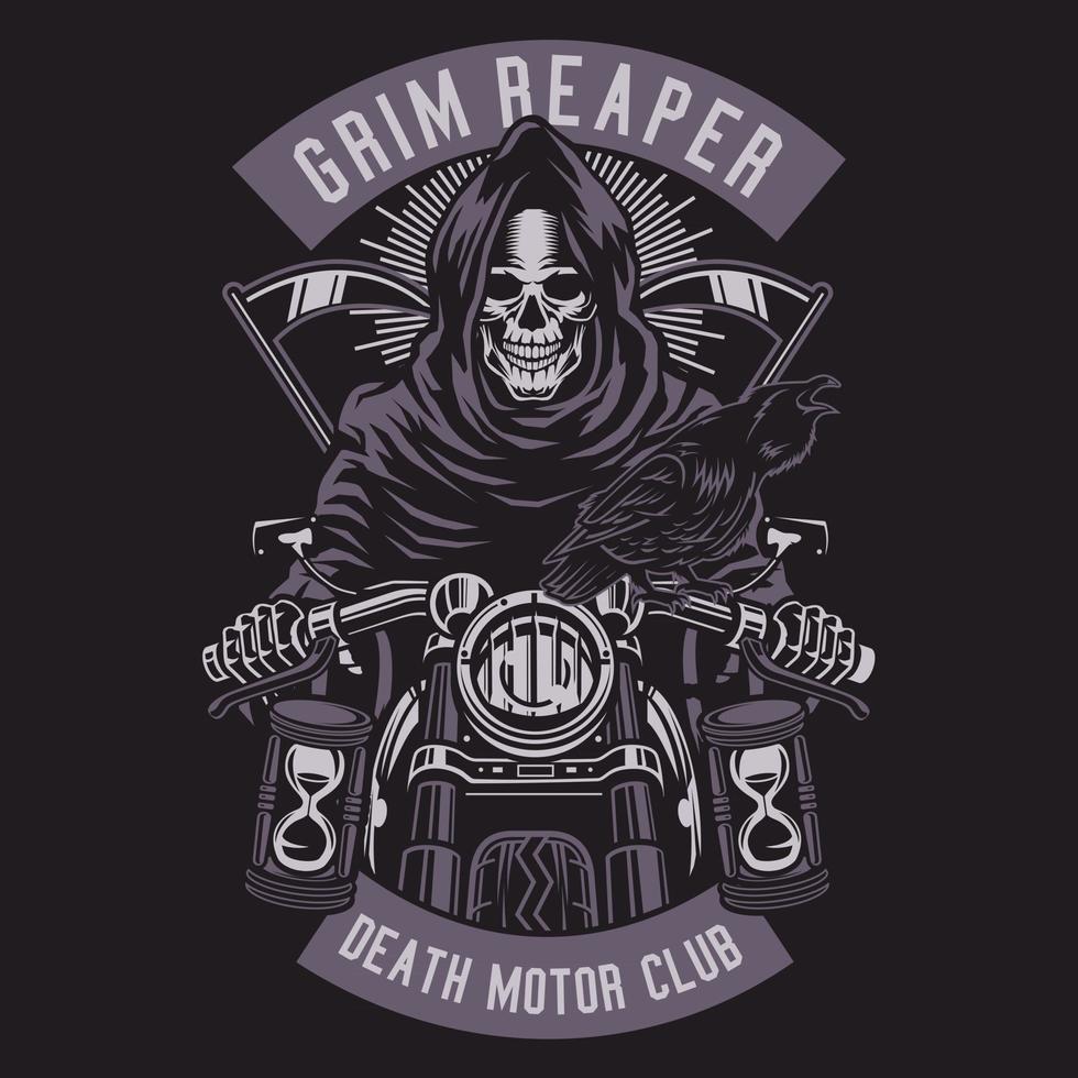 Grim Reaper Motorcycle vector