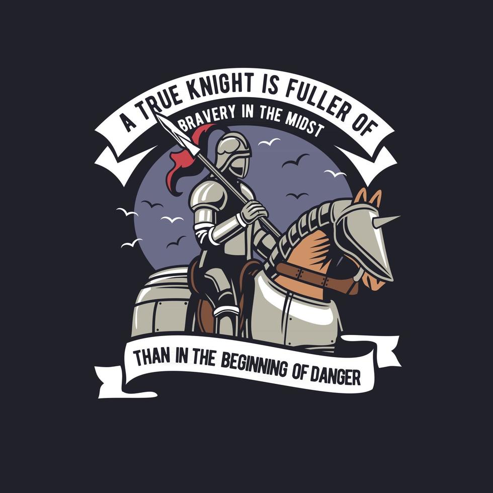 True Knight ride Horse vector