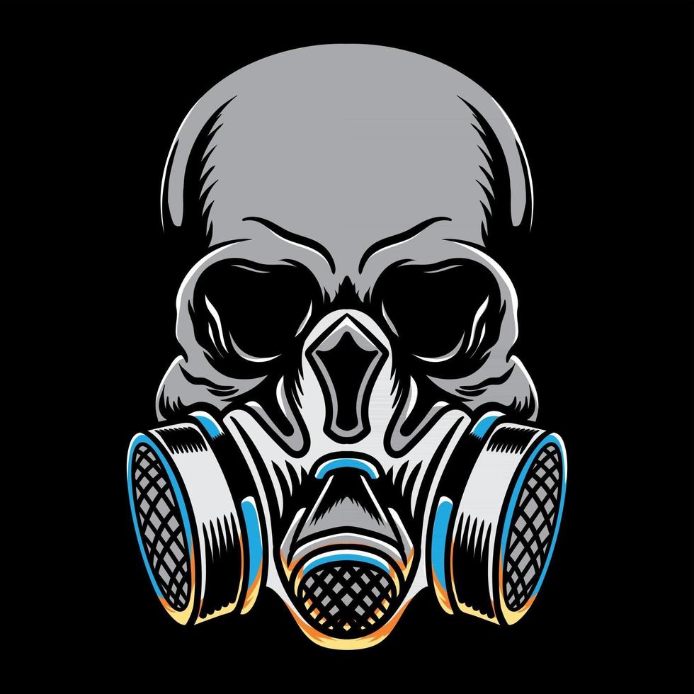 Vector skull gas mask