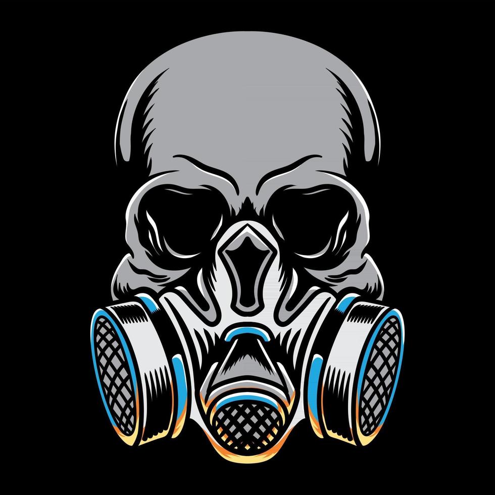 Vector skull gas mask