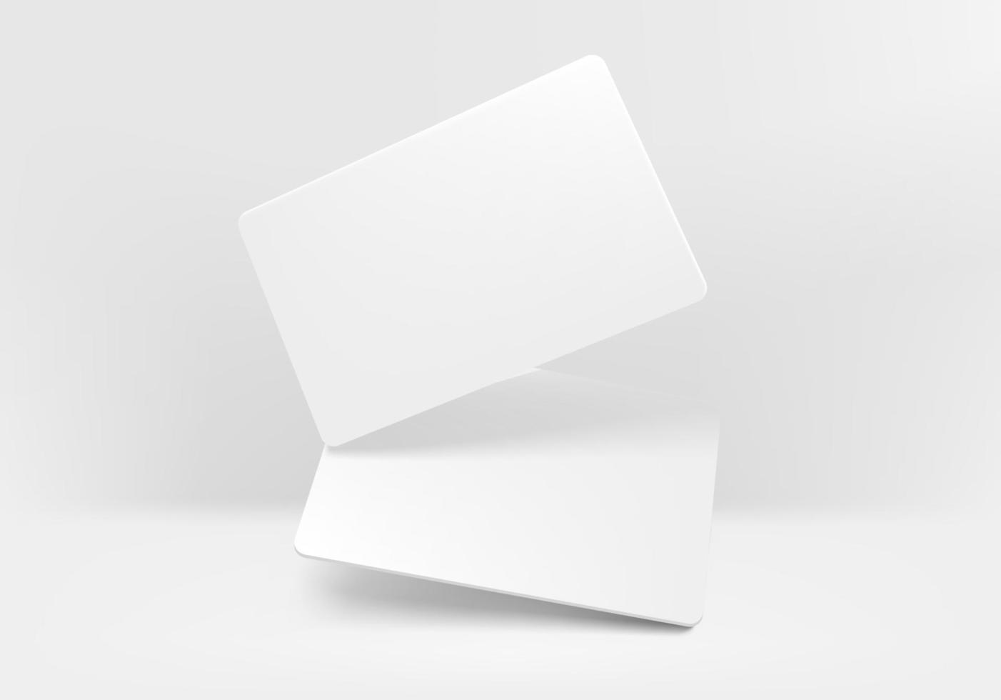 Blank business cards on white background Vector Image