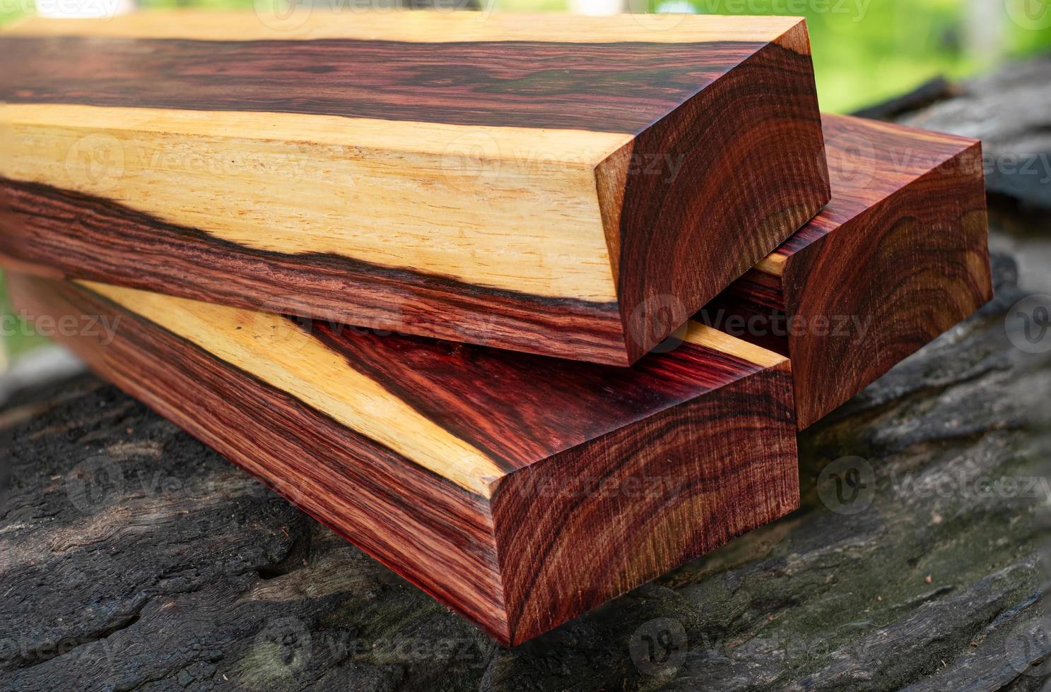 Wood logs of Burmese rosewood photo