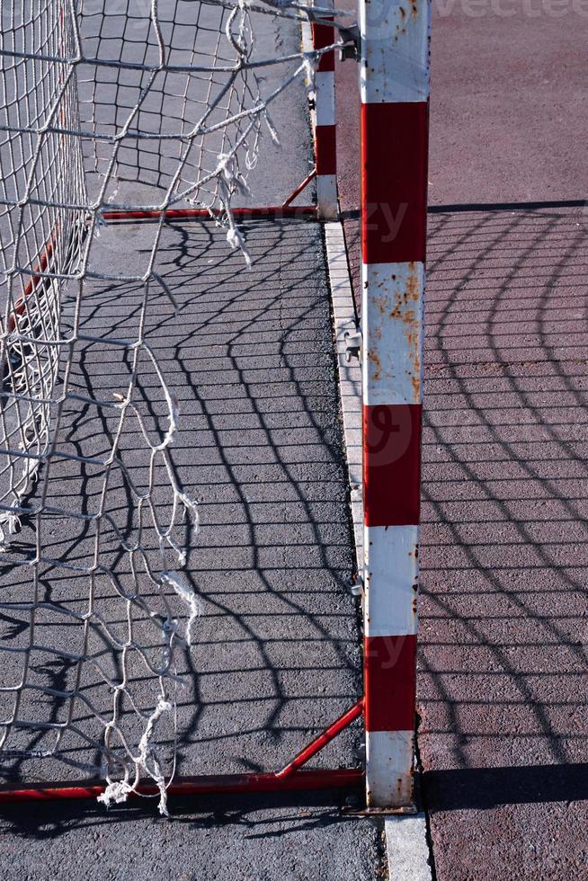 old street soccer goal sport equipment photo