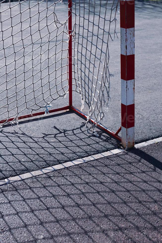 old street soccer goal sport equipment photo